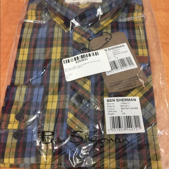 British Ochre long Sleeve Woven Shirt little boys - Picture 2 of 4